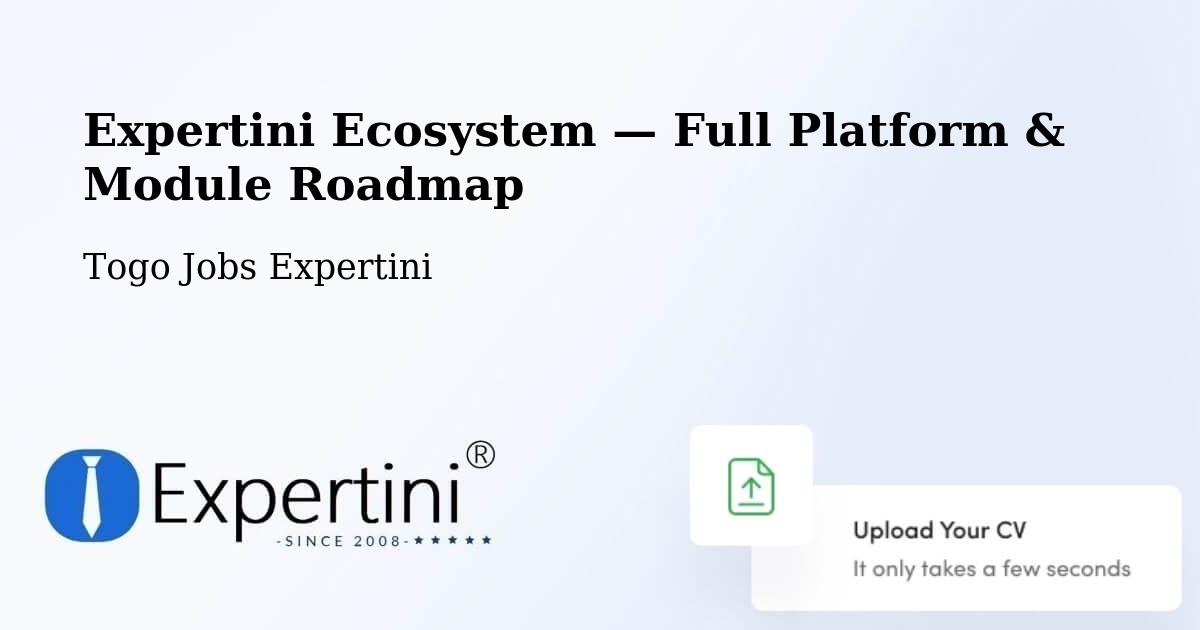 Expertini Ecosystem — Full Platform & Module Roadmap – Bafilo